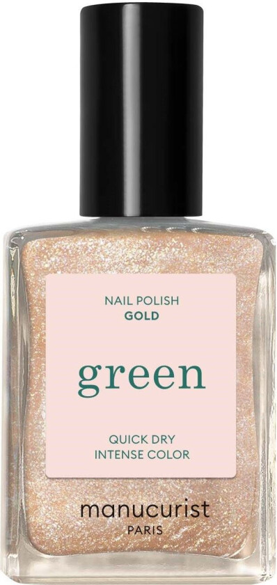 Green Nail Polish Gold