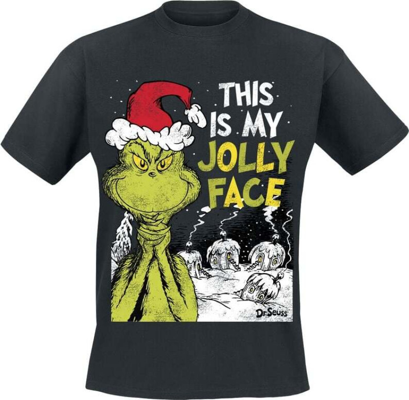 T-skjorte - This Is My Jolly Face - S til XXL - Herrer - svart