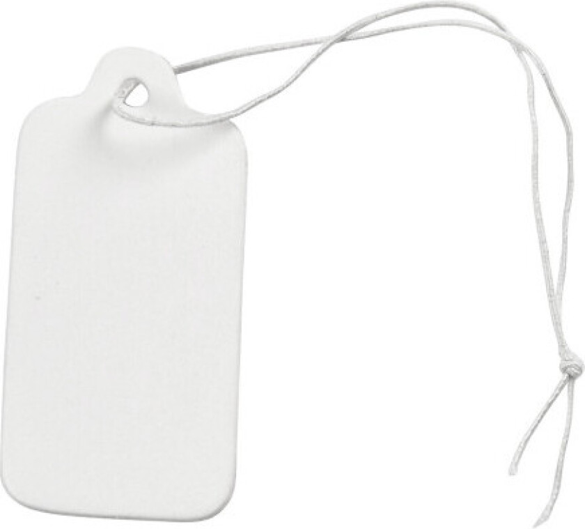 Merkelapper, str. 15x30 mm, hvit, 100 stk./ 1 pk.