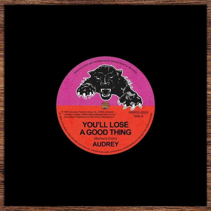 Audrey You'll Lose A Good Thing / Love Me Tonight LP/Vinyl