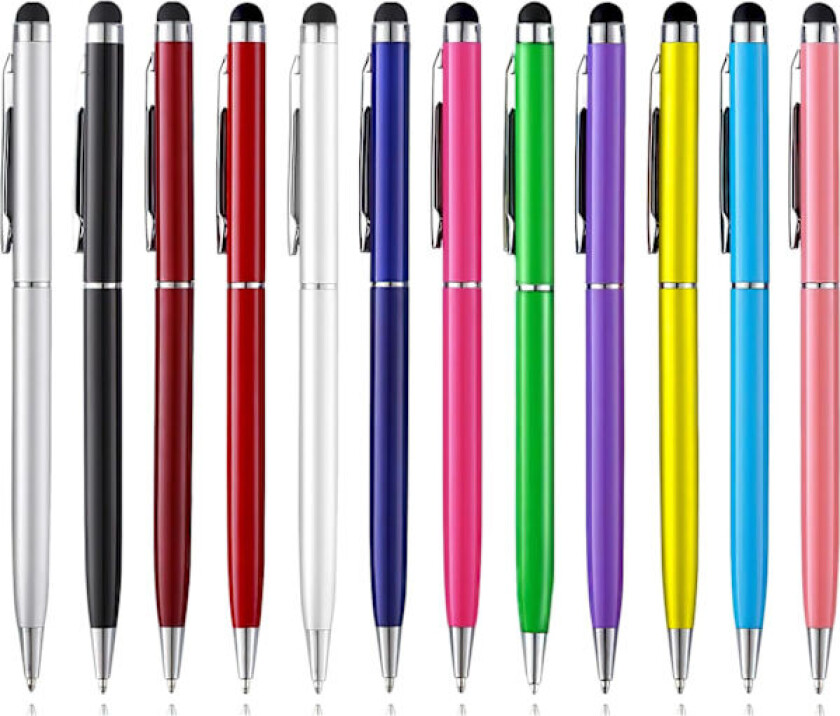 Tablet Stylus Penn med Svart Kulepenn, Kapasitiv Stylus for iPad, iPhone, Kindle, Mobiltelefon, Samsung Tablet, Galaxy Alle Berøringsskjermer