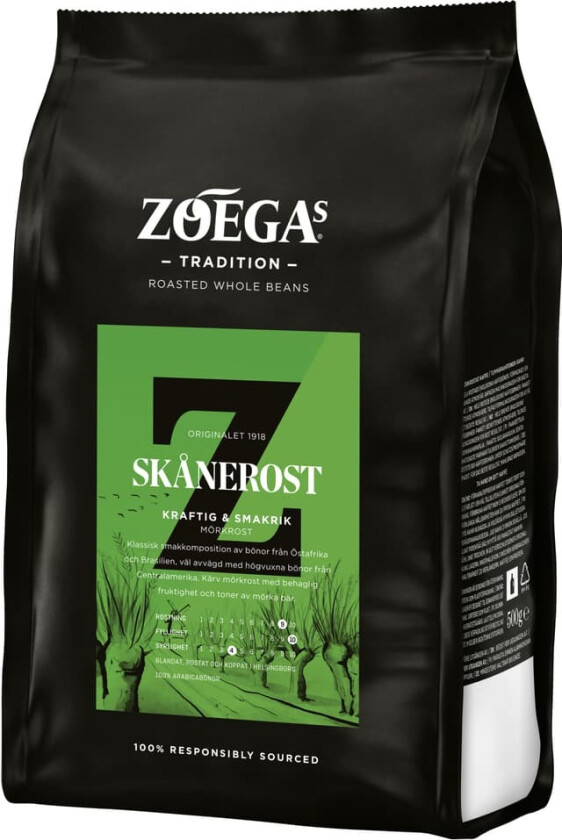 Zoégas RWB Skånerost kaffebønner (500 g)