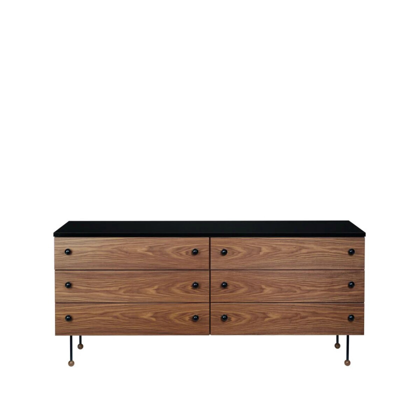 Bilde av 62 Dresser kommode american walnut, 6 skuffer