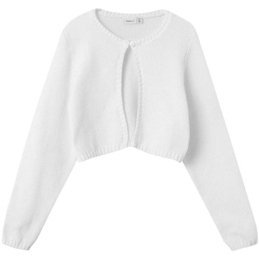 Name It Tetassa Kort Cardigan Til Barn, Bright White