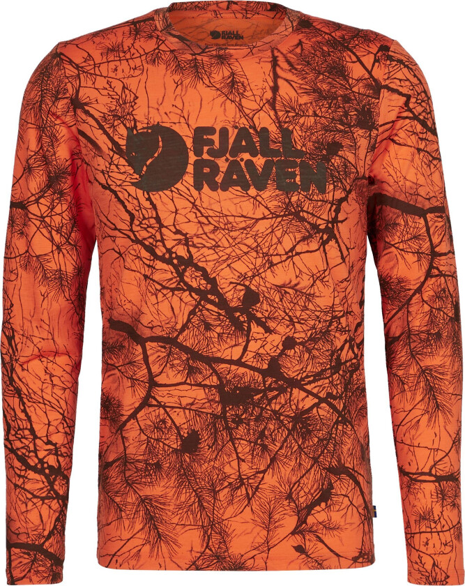 Men's Värmland Wool Long Sleeve M, Orange Multi Camo