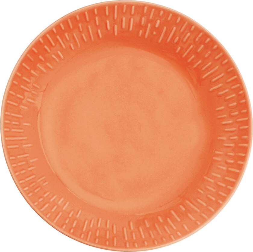 - Life in Colour - Confetti - Apricot pasta plate w/relief porcelain (13324)