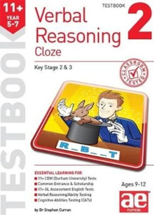 11+ Verbal Reasoning Year 5-7 Cloze Testbook 2 av Stephen C. Curran, Warren J. Vokes