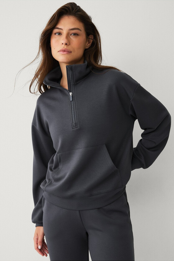 Collegegenser Tech Sweat Halfzip - Grå