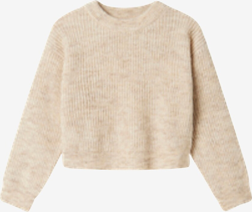 Pullover nkfHolly LS Boxy Short Knit - Grå
