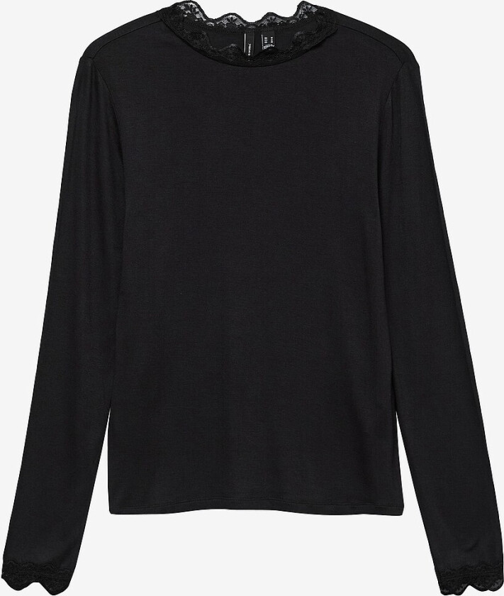Topp vmRosa LS Highneck - Svart