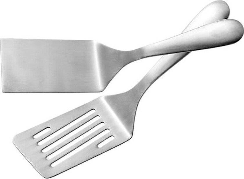 10-tommers metallspatler sett SUS304 rustfritt stål stekespade slisset hamburger vender flat topp grillspatel for matlaging