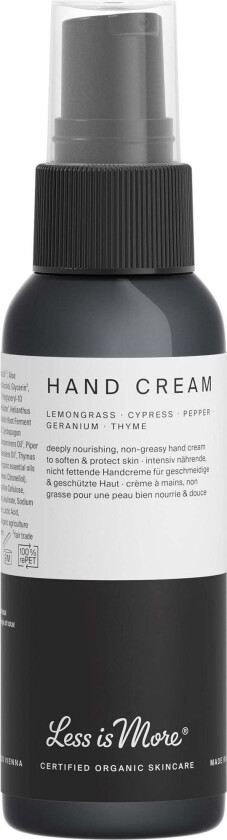 Less Is More Organic Hand Cream Lemongrass Travel size 50 ml