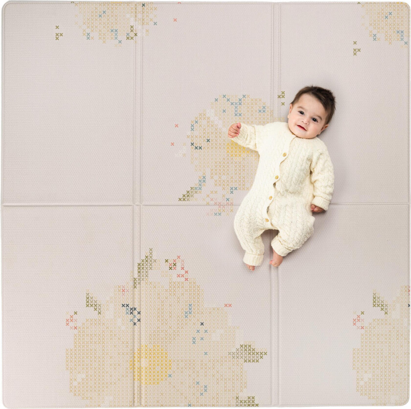 Bloom Foldbar Legeteppe – 140 × 140 cm – Flerfarget