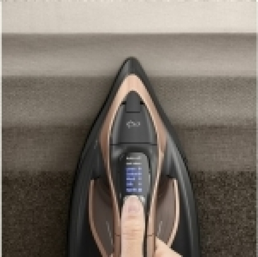 Ultimate Power Pro FV9E50, Tørr & dampstrykejern, Durilium AirGlide Autoclean soleplate, 2 m, 300 g/min, Sort, Kobber, 85 g/min