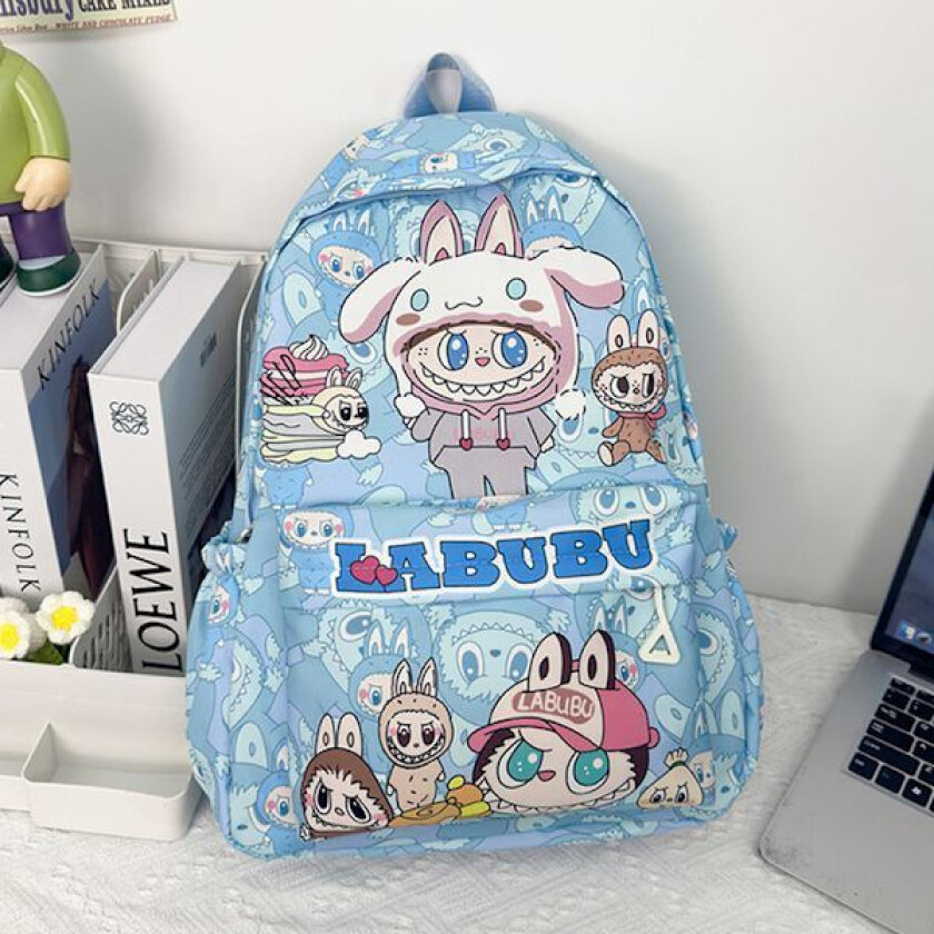 Monster Tegneserie Mønster Ryggsekk Stor Kapasitet Skulderveske for Barn - 33x27x12cm - XF18