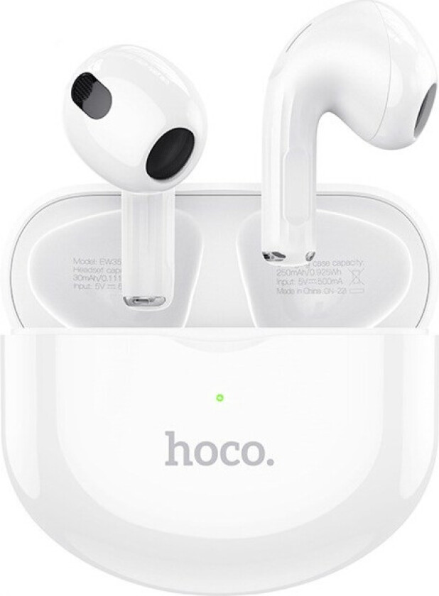 Hoco EW35 Earbuds - 4 Timer - Hvit