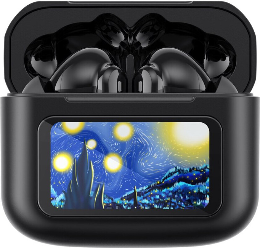 TW956 Earbuds - 7 Timer, USB-C - Svart