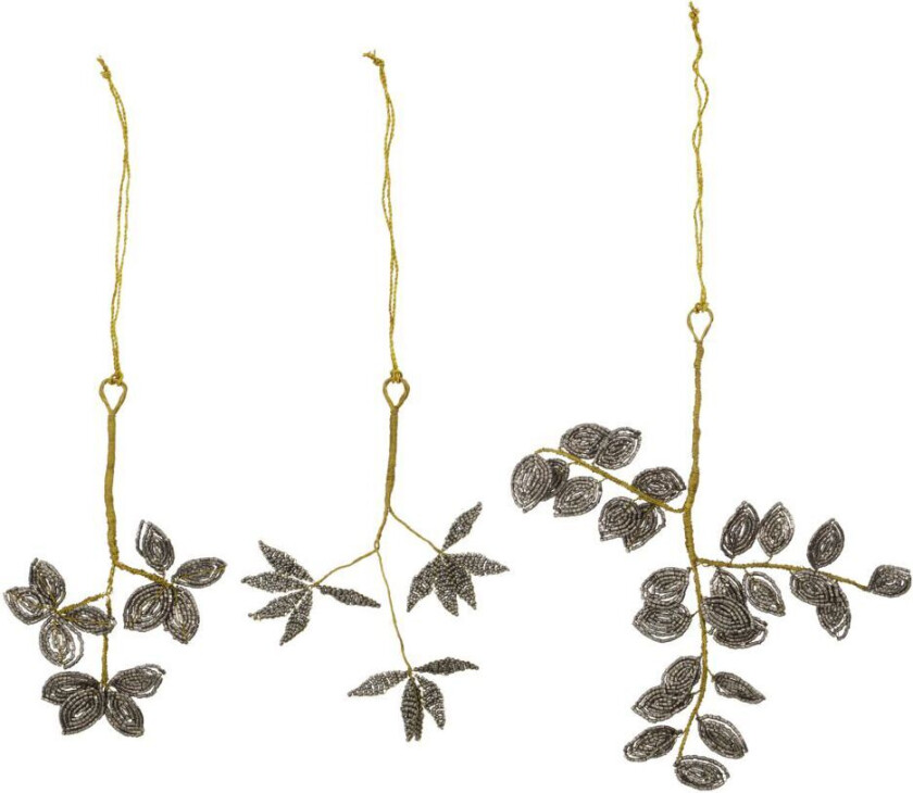 Pearl juletreanheng misteltein 3 deler Grå-gull