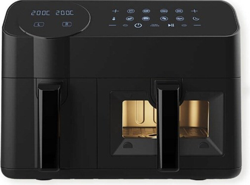 MR-760 Airfryer med 2 Skuffer - 3.5L+6L, 2400W - Sort