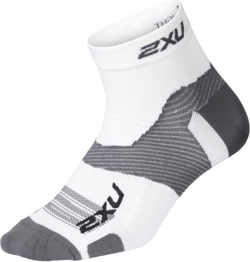 Vectr Ultralight 1/4 Crew Socks Løpesokker White/Grey, L