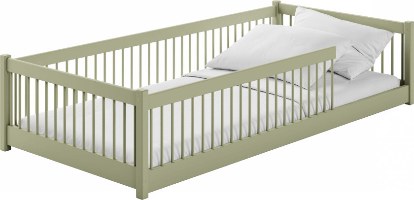 PEDRO Montessori Floor Seng 80x180, Olive - Juniorsenger - Furu