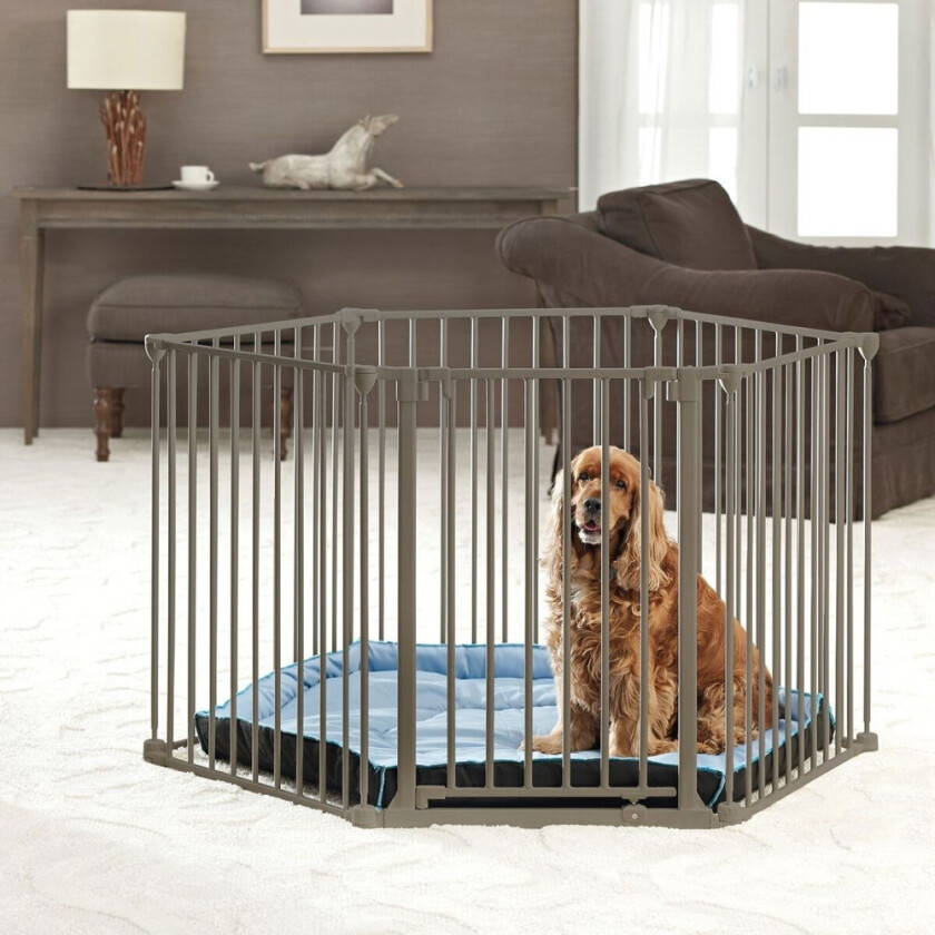 De Luxe Valpehage/Hundegrind 6 Paneler Lysebrun