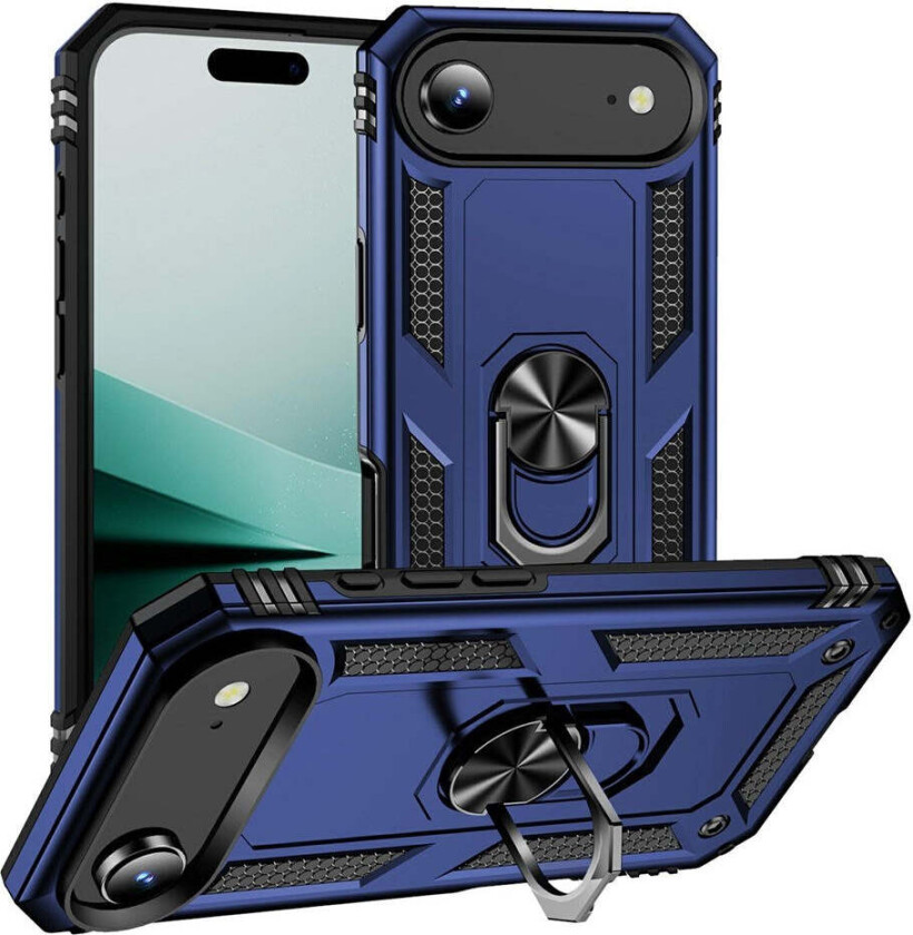 iPhone 17 Air Hybrid Håndverker Deksel m. Kickstand - Blå