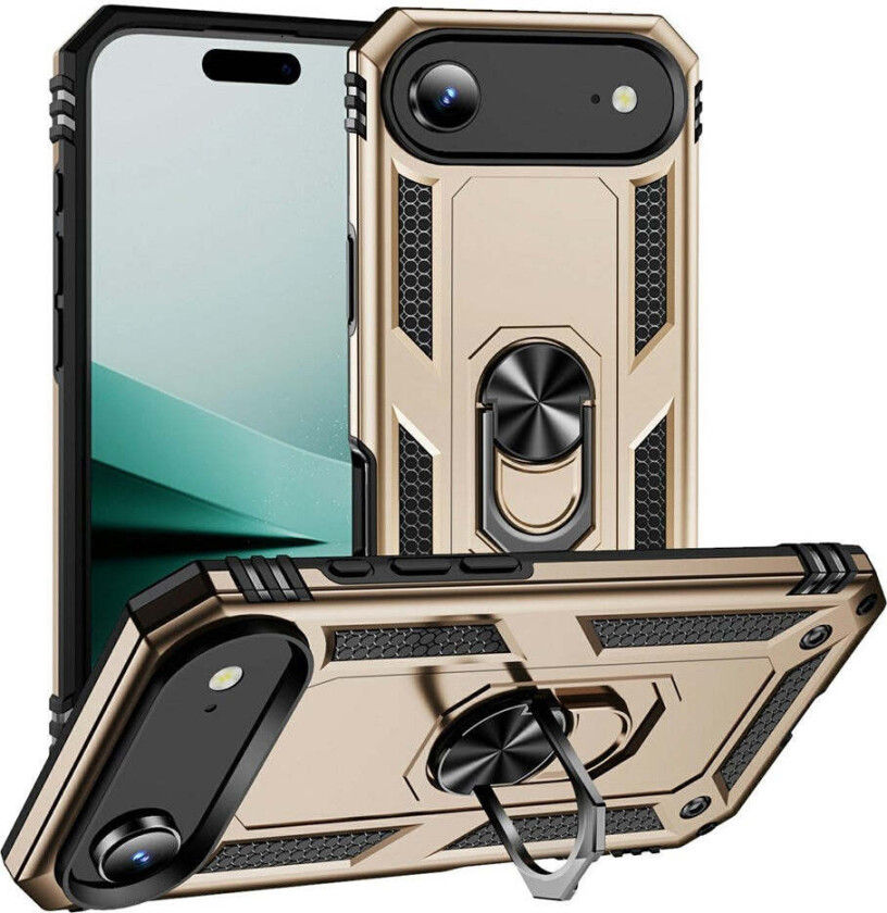 iPhone 17 Air Hybrid Håndverker Deksel m. Kickstand - Gull