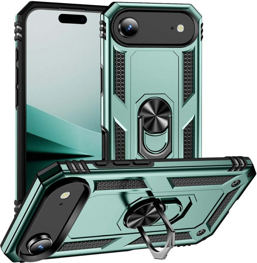 iPhone 17 Air Hybrid Håndverker Deksel m. Kickstand - Grønn