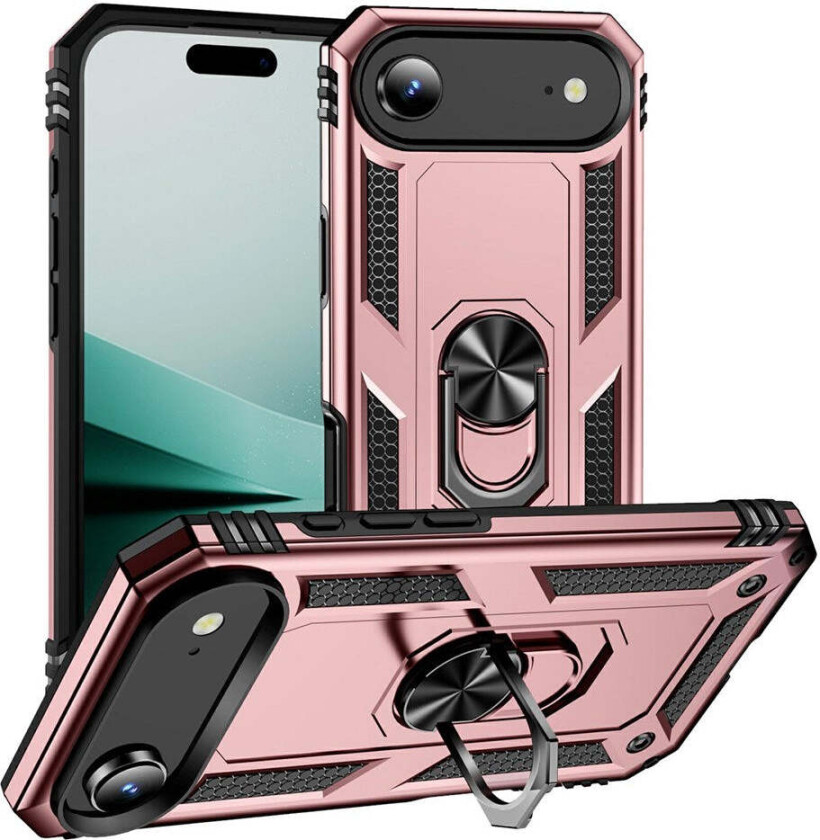 iPhone 17 Air Hybrid Håndverker Deksel m. Kickstand - Rosegull