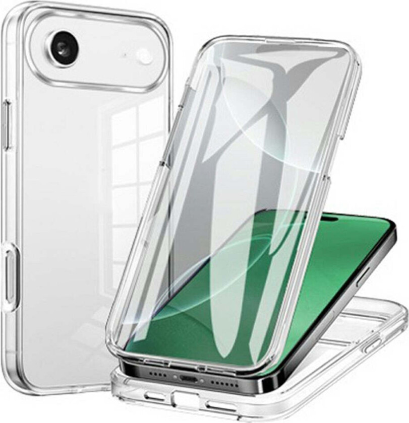 iPhone 17 Air Hybrid Deksel med Innebygd Skjermbeskytter - Gjennomsiktig
