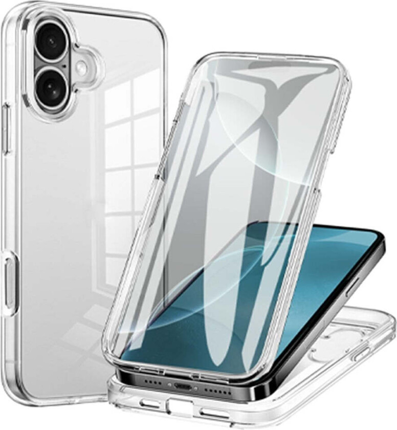 iPhone 17 Hybrid Deksel med Innebygd Skjermbeskytter - Gjennomsiktig