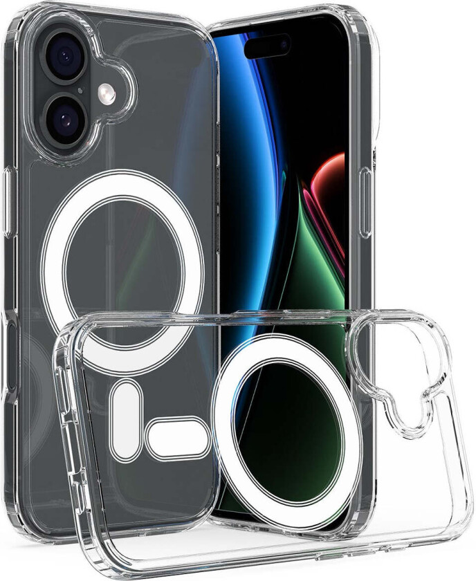iPhone 17 Hybrid Plast Deksel - MagSafe Kompatibel - Gjennomsiktig