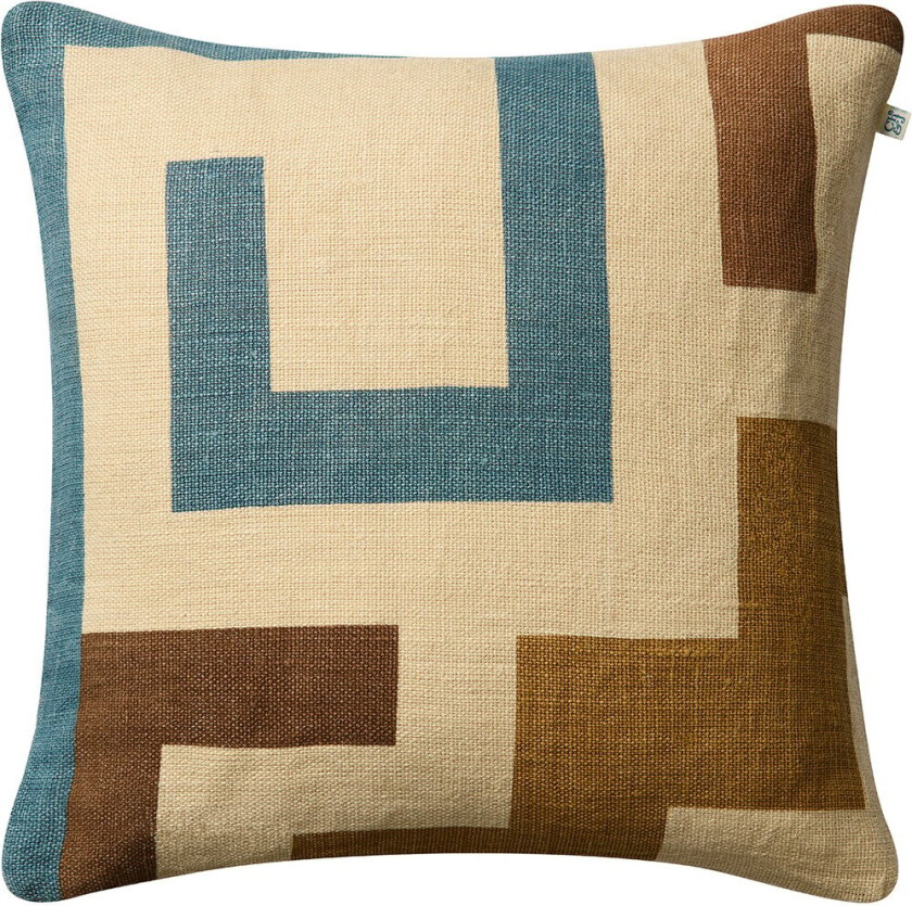 Aman putetrekk 50x50 cm Heaven blue-taupe-khaki