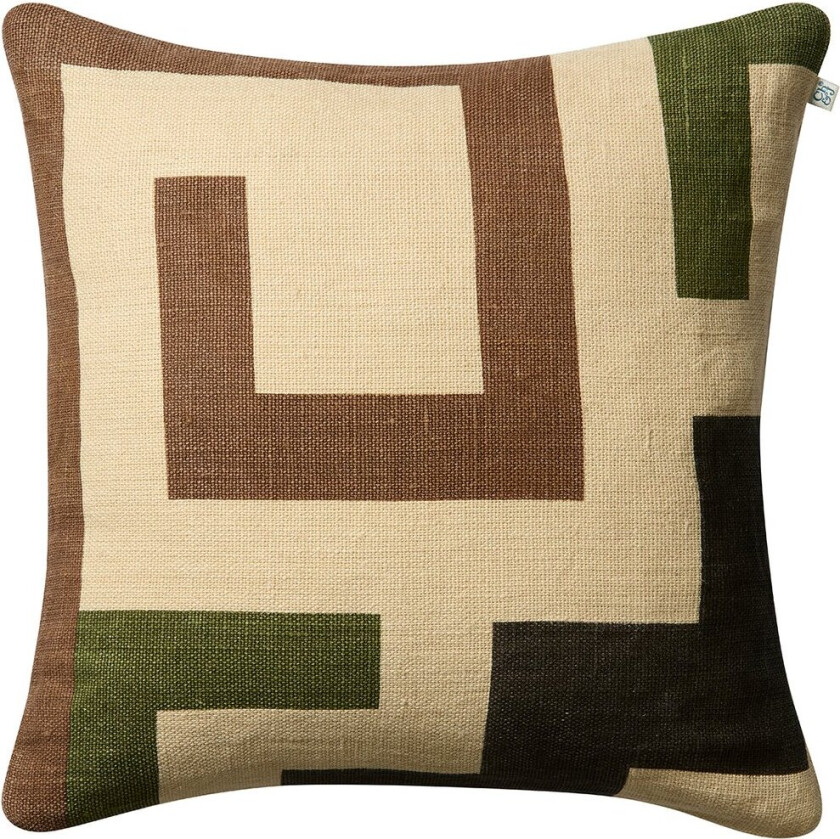 Aman putetrekk 50x50 cm Taupe-cactus green-brown