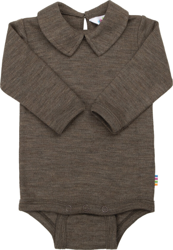 Babyull Body Med Krage Brown Melange Brown Melange-60 cm Wool Brun 60 cm Unisex