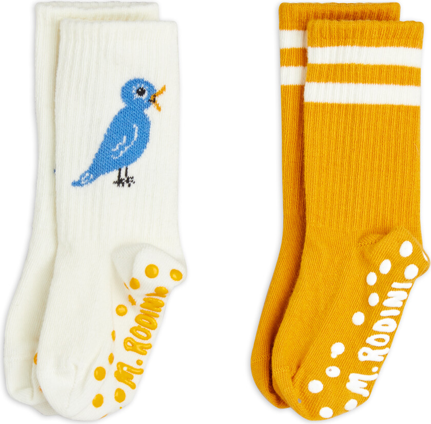 Bird 2-pakning Med Sklisikre Sokker Multi 28-31 EU Hvit 28-31 EU Unisex