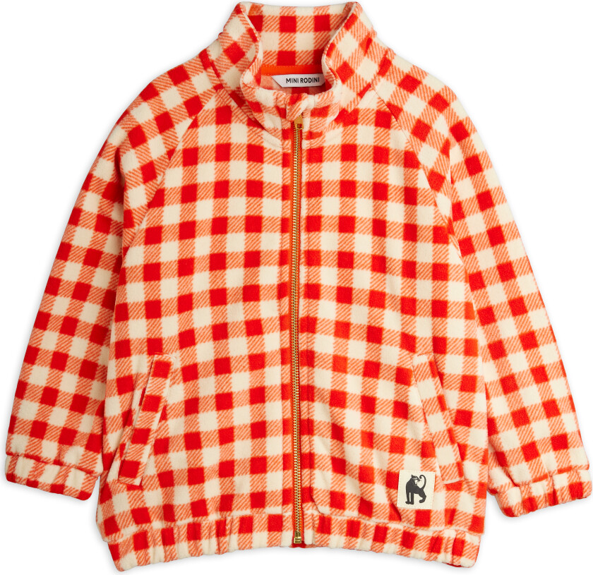 Gingham Fleecejakke Red 104/110 cm Rød 104/110 cm mann