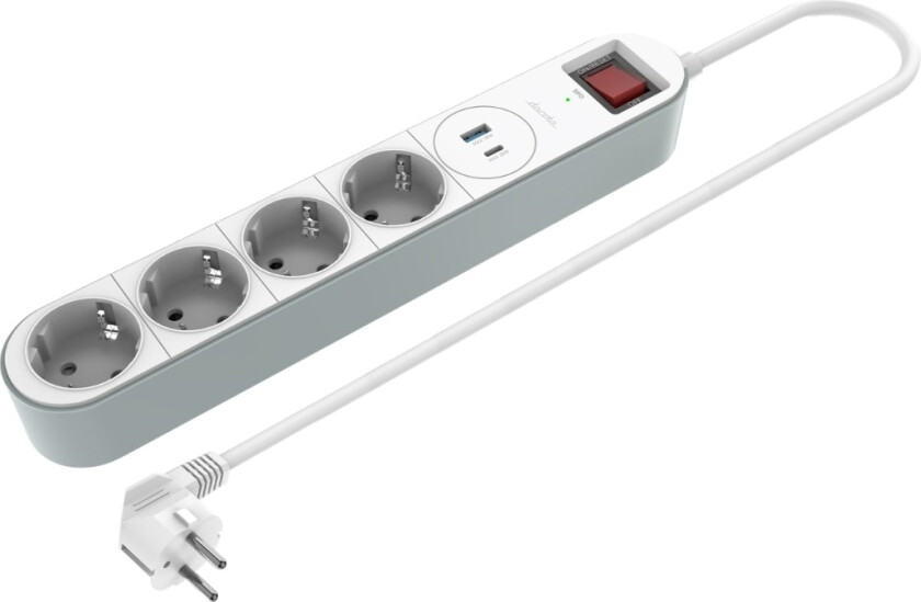 DASP4 overspenningsvern 4 uttak + USB