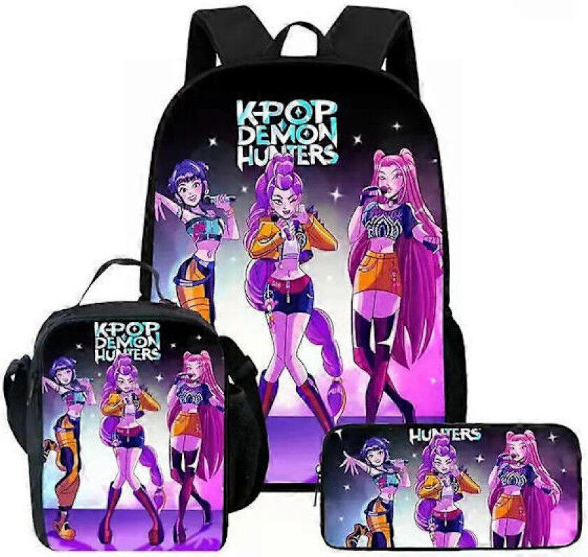 Kpop Demon Hunters Ryggsekk Skulderveske Lunsjveske Penal Skolesekk{SL} A