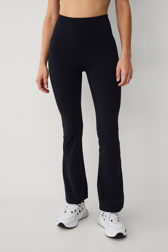 Treningstights Warm Tights Flat Front Core Fl - Svart