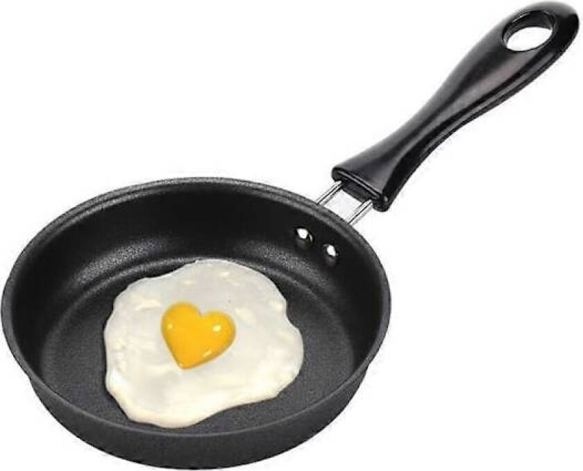 Mini Stekepanne for Ett Egg, 4.7\" 12cm Mini Egg Stekepanne med Håndtak Varmebestandig Non-Stick Gryte, Bærbar Camping Matlaging Stekepanne Induksjonstopp