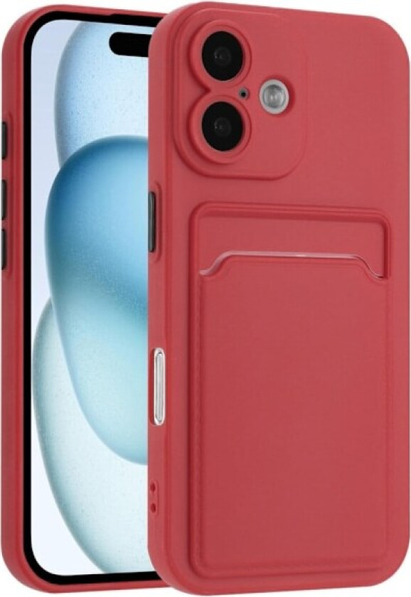 Deksel til kortholder for iPhone 16 - Hagtorn Rød