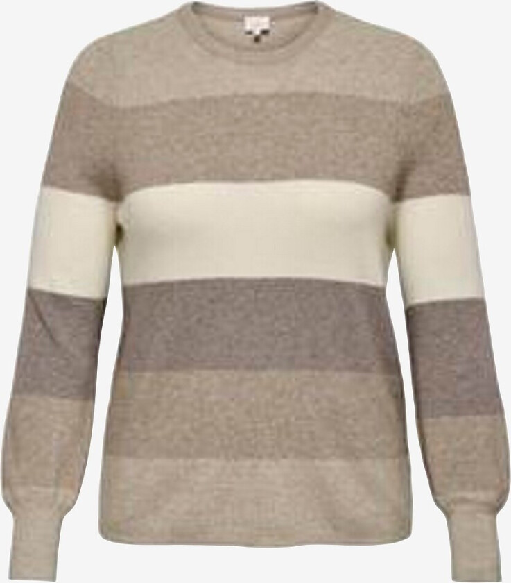 Genser carNew Daria L/S Stripe Pullover Knt - Grå