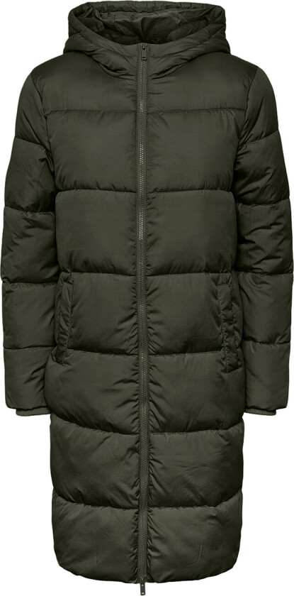 Jakke pcBee New Long Puffer Jacket BC - Grønn