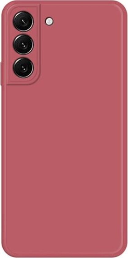 Avfaset gummiert anti-falldeksel for Samsung Galaxy S22 - Rød