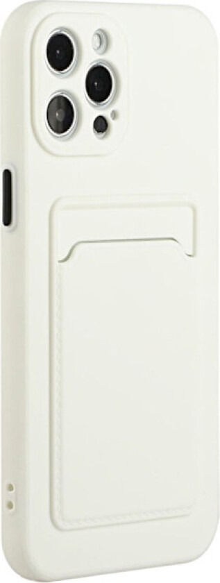 Deksel med Kortholder til iPhone 15 Pro Max - Hvit