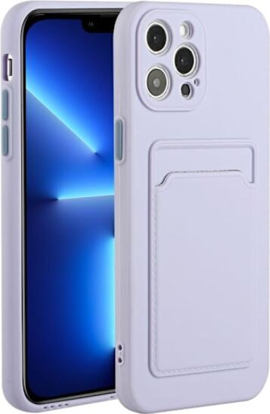 Deksel med Kortholder til iPhone 13 Pro - Lyselilla