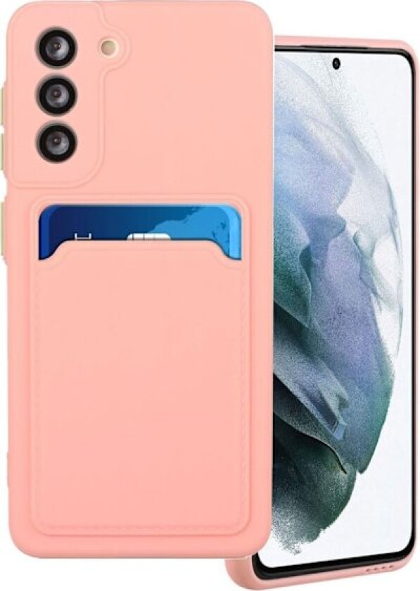 Card Holder Deksel til Samsung Galaxy S21 - Rosa