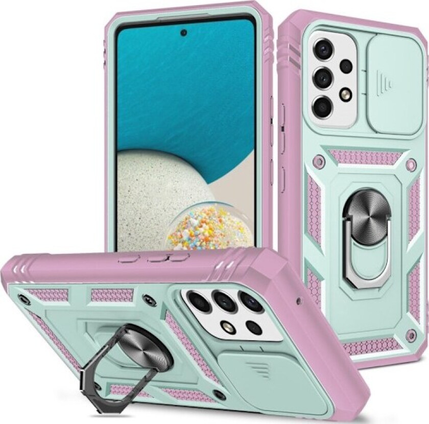 Bofink Combat Samsung Galaxy A53 5G deksel - Grønn / Rosa